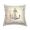 Rustic Maritime Anchor Decorative Printed Throw Pillow Design by JG Studios, 18 x 7 x 18